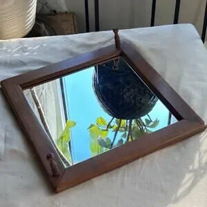 Unbranded | Accents | Vintage Antique Diamond Wood Framed Glass Mirror ...